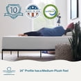 thumbnail image 6 of Lucid Bliss Full Tight Top 14" Medium Plush Memory Foam Mattress with Gel Infusion and Ventilation, 6 of 14