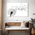 thumbnail image 3 of Elephant Stock Flying Dandelion Wall Art - Horizontal Canvas Wall Art - Living Room Wall Decor - Floral And Botanical Canvas - White And Black Decor - 48" x 32", 3 of 8
