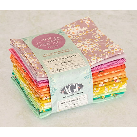 Art Gallery - Wildflower Hill Fat Quarter Bundle Curated by Christina West 16 pcs