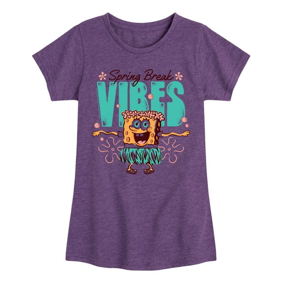 SpongeBob SquarePants - Spring Break Vibes - Toddler & Youth Girls Short Sleeve Graphic T-Shirt