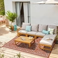 thumbnail image 7 of TacleeKii Outdoor Patio Rug 8' x 10' Reversible Camping Mat, Stain-Resistant Plastic Straw Rug, for Porch, Deck, Balcony, Beach, Garden, Orange, 7 of 7