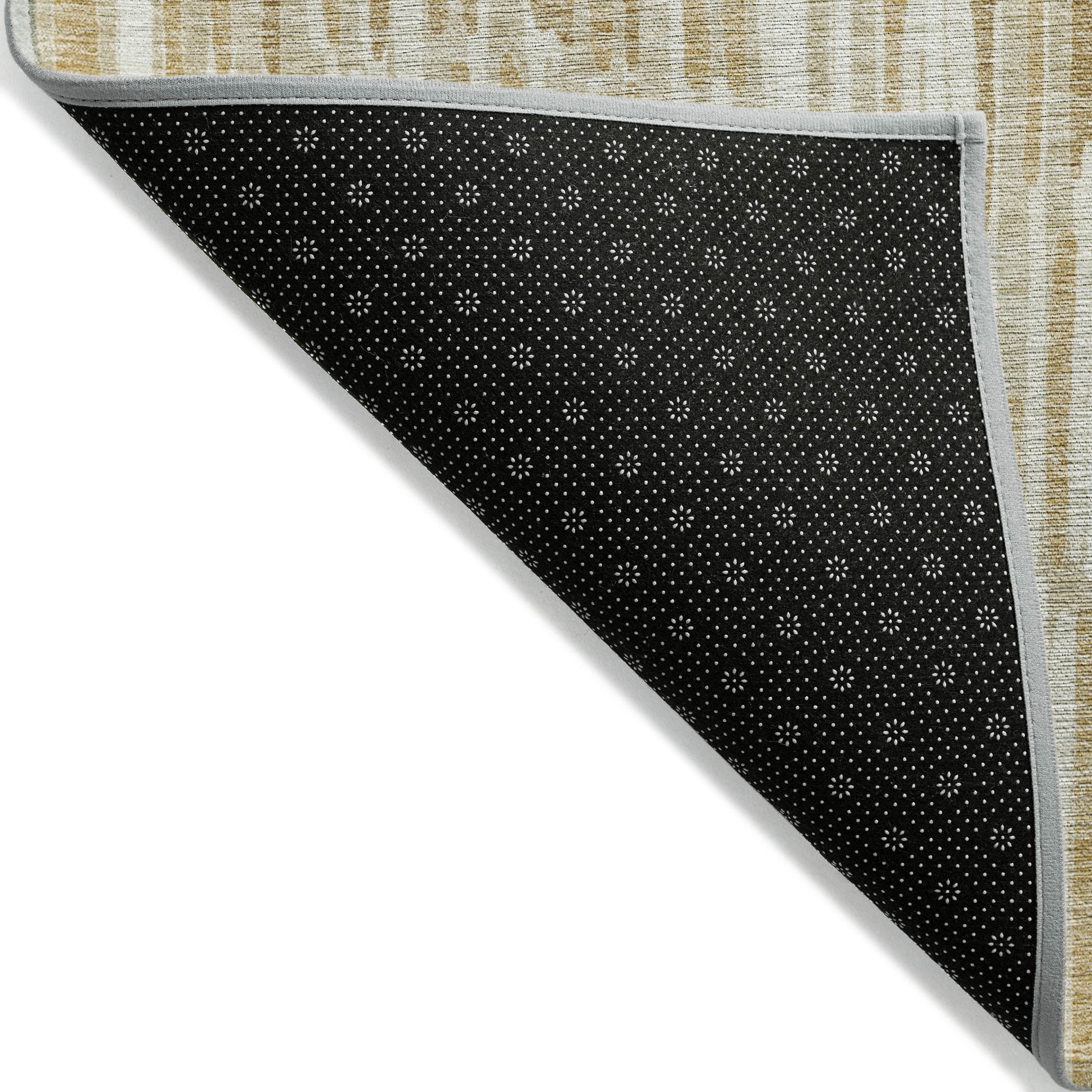 Addison Rugs Chantille Indoor/Outdoor Transitional Lines Gold Washable Rectangle Rug, 2'6" x 3'10"