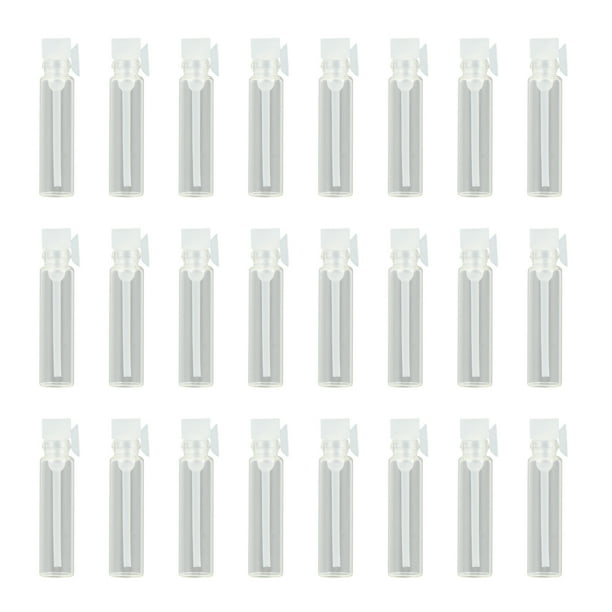 FELTECHELECTR 100 botellas de perfume vacías de 1 ml, de vidrio, para viaje, rellenables.