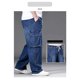 thumbnail image 5 of Ceisia Men's Trendy Plus Size Gift Elastic Drawstring Waist Loose Wide Leg Straight Jeans with Pockets, 5 of 9
