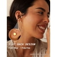 thumbnail image 3 of Hypoallergenic Gold Stud Earrings for Women - 14k Gold Plated Surgical Stainless Steel Flat back Earrings Small Huggie Hoop Flatback Earring for Sensitive Ears Screw Back Cartilage Piercing Jewelry, 3 of 6