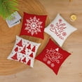 Christmas Decorative Throw Pillow Covers 16x16 Inch Set Of 4 Christmas