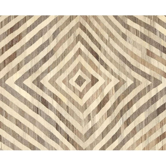 Ahgly Company Indoor Rectangle Contemporary Khaki Gold Southwestern Area Rugs, 5' x 7'