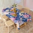 thumbnail image 5 of Pioneer Flower Floral Print Pattern Rectangle Tablecloth 60"x120",Waterproof Polyester Rectangle Table Cloth, Wipeable Spillproof Polyester Tablecloth for Dining, Camping, Indoor and Outdoor, 5 of 6