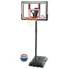 "Lifetime 48"" Shatterproof Portable One Hand Height Adjustable Basketball System with Basketball, 90491"