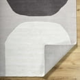 thumbnail image 4 of BoutiqueRugs Adhara Contemporary Area Rug - Sterling Gray, Medium Gray, Dark Purple - 18" x 18" Sample, 4 of 6