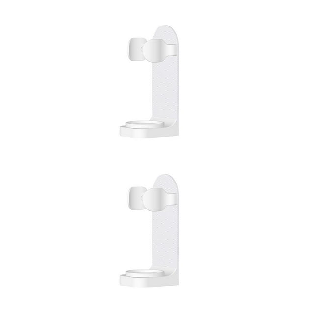 bedienty 2 Pcs Support Mural Universel pour Brosse à Dents Électrique Anti-Taches Réglable Blanc normal 1pcs 2Ensemble