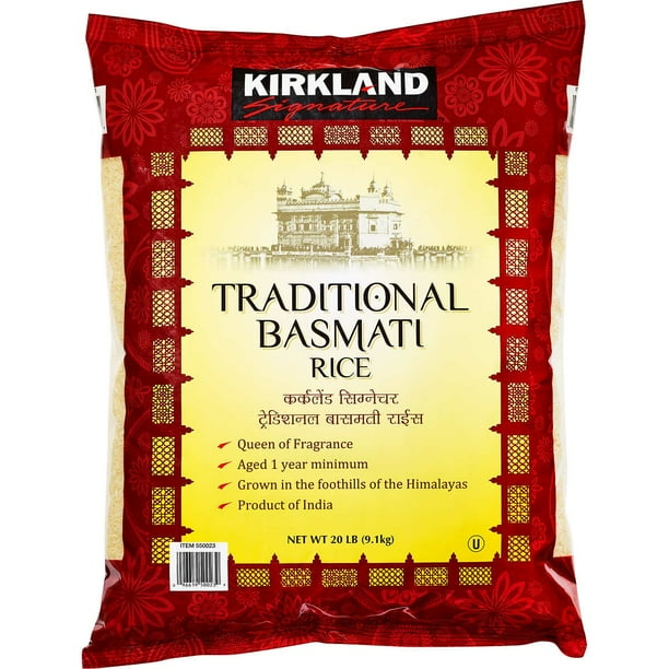 Kirkland Signature Traditional Basmati Rice, 20 Pounds