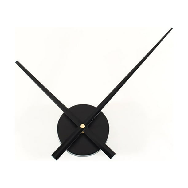 Kits de movimiento de reloj silencioso de pared para bricolaje, reemplazo de reloj decorativo (negro)