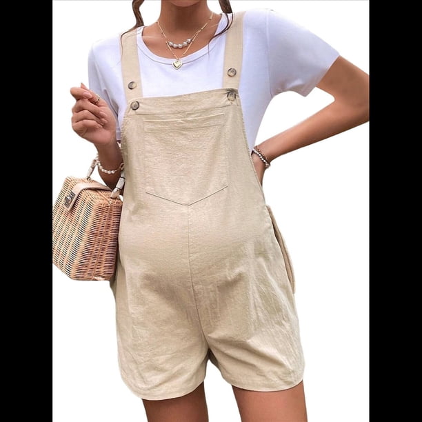 Mono Corto Informal de Verano para Mujer, de Holgado, Ideal para Playa, Viajes y Vacaciones Albaricoque L