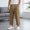 Coffee, variant on Men's Straight Leg Capris Cotton Feel Elastic Waist Large Cargo Pocket Cropped Pants Hemp Blend Drawstring Relaxed Fit for Outdoor Daily Leisure Mens Fashion
