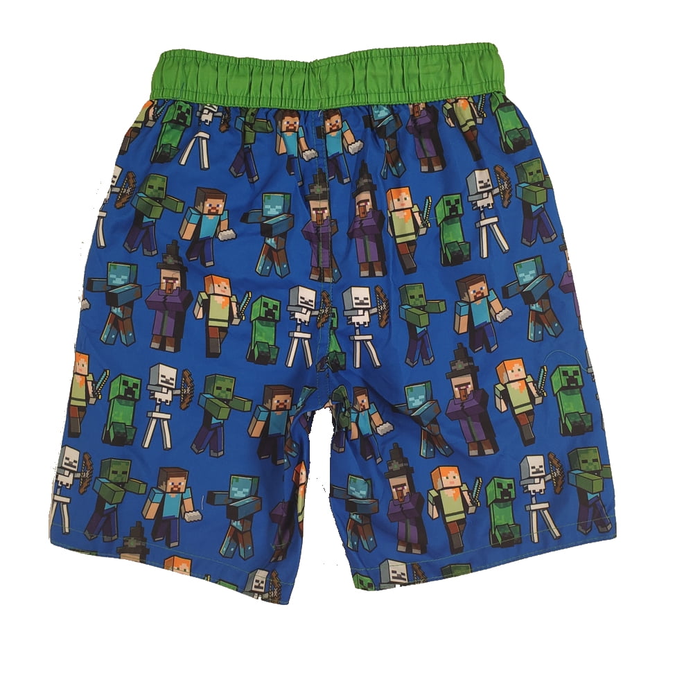 Boys minecraft swim trunks deals