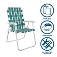 thumbnail image 5 of COSCO Folding Lawn Chairs, 2-Pack, Teal, 5 of 9