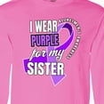thumbnail image 4 of Inktastic Alzheimers Awareness I Wear Purple for My Sister Long Sleeve T-Shirt, 4 of 5