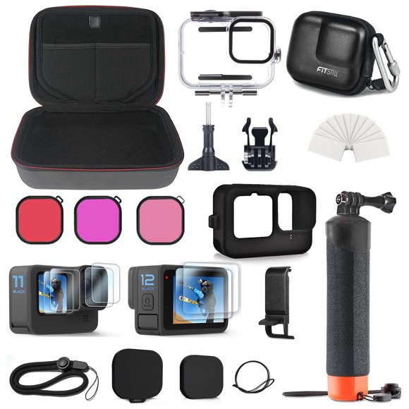 Kit de accesorios FitStill Funda de transporte impermeable para GoPro Hero