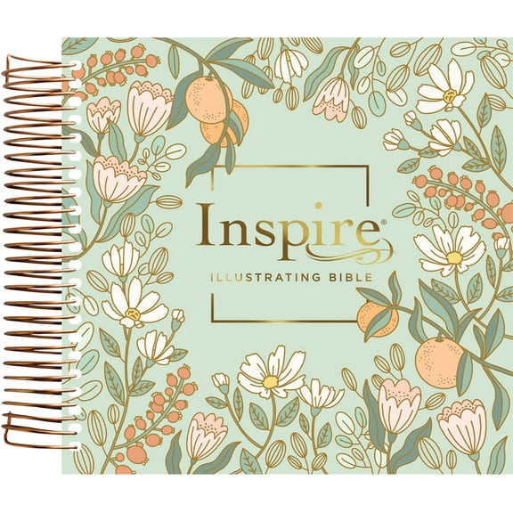 NLT Dayspring Inspire Illustrating Bible, Filament Enabled (Spiral Bound, Mint Floral Garden), (Spiral-Bound)