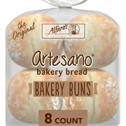 Alfaro's Artesano White Bakery Buns, 8 count, Hamburger Buns, 19 oz Bag
