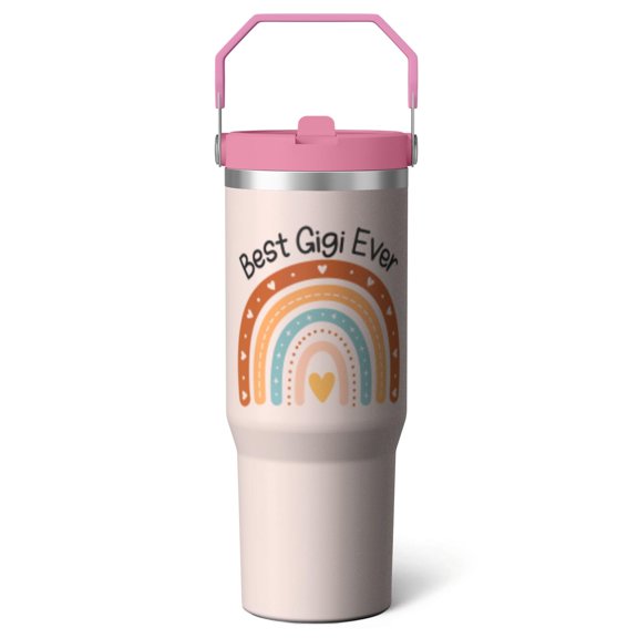 1pc grandmother 30oz Tumbler with Straw & Handle - Insulated Stainless Steel Cup | Holiday Gift for Man Women (Christmas, Valentine's, Birthday)