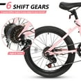 thumbnail image 5 of 20-24 inch Bike,6-Speed Mountain Bike for Men Women Boys Girls,Comfort Saddle,Pink, 5 of 9