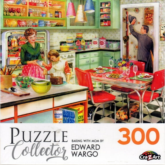 Puzzle Collector 300 Piece Puzzle - Baking with Mom by Edward Wargo