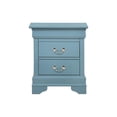 thumbnail image 4 of Homestock Vintage Visions Nightstand With Dovetailed Drawers and Traditional Design, Ideal for Storing Bedside Essentials with Lasting Durability-Color:Teal,Size:2 Drawer, 4 of 6
