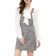 thumbnail image 1 of INSPIRE CHIC Women's Adjustable Strap Plaid Suspender Overall Dress, 1 of 6