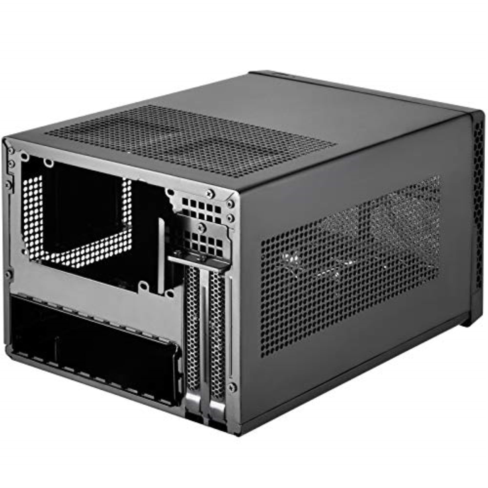 SilverStone Technology SG13B-C Super Compact Mini-ITX Cube with USB Type-C Port, Black
