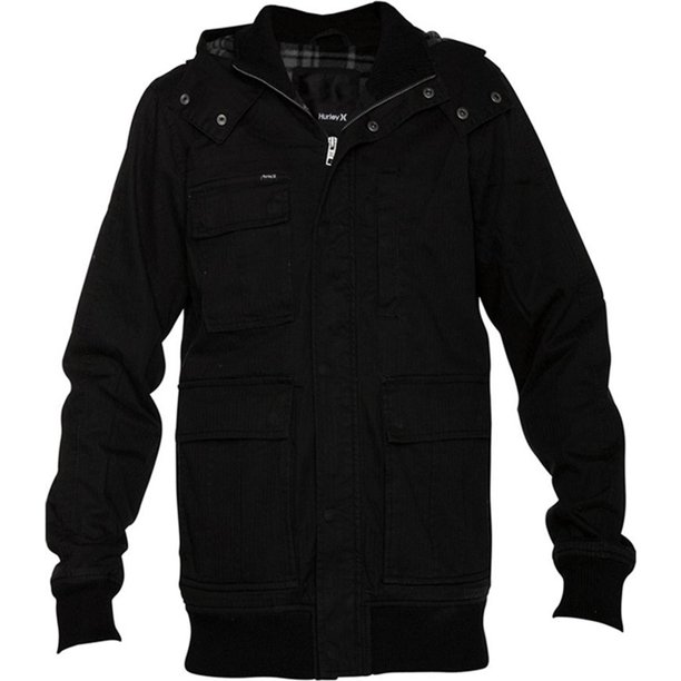 Chaqueta de Campo con Forro Hurley para Hombre Color Negro XX-Large