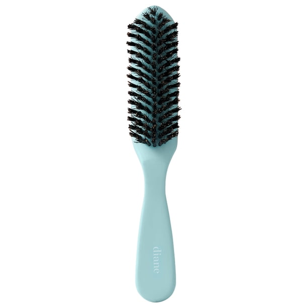 Diane cepillo alisador de jabalí para alisar el encrespamiento y los cabellos sueltos, colocar los bordes del cabello y domar los pelos del bebé, utilizar para un acabado brillante en coletas, moños