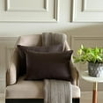 thumbnail image 4 of Dark Brown Decorative Lumbar Pillow Cover 12"x18" | Pack of 2 Modern Velvet Oblong Cushion Cover Solid | Plain Solid Pillowcases for Bed, Couch & Sofa, Modern Home Décor - Dark Brown Velvet Dream, 4 of 9