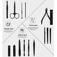 thumbnail image 2 of Juego de cortaúñas de acero inoxidable de alta precisión, kit de pedicura, lima de uñas, tijeras de uñas afiladas y cortaúñas, kit de manicura y pedicura, uñas de manos y pies con estuche portátil ele, 2 of 5
