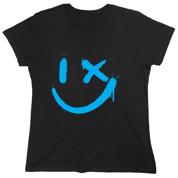 Smile Wink Sarcastic Humor Novelty Funny Women's Casual Tees