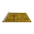 thumbnail image 2 of Ahgly Company Machine Washable Indoor Round Persian Yellow Traditional Area Rugs, 3' Round, 2 of 4