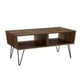 thumbnail image 2 of Manor Park Mid-Century Modern Hairpin Coffee Table with Open Shelves - Multiple Finishes, 2 of 9
