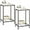 Brown, variant on Side Tables Set of 2, End Tables with Tempered Glass, 2-Tier Nightstands with Storage Shelves, Coffee Table with Modern Style, Slim Sofa Table for Living Room, Bedroom, 11.8" D x 15" W, Golden