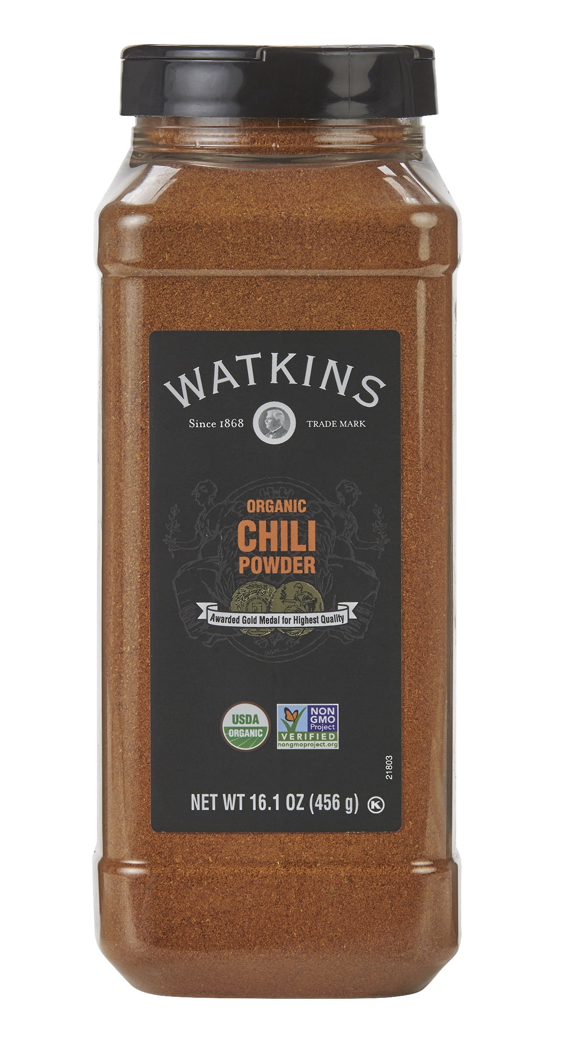 Watkins Gourmet Organic Spice Jar, Chili Powder, 16.1 oz