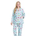 thumbnail image 3 of GLOBAL Womens Flannel Cotton Pajama Set Long PJs Flannel Loungewear Sleepwear,Size S-3XL, 3 of 6