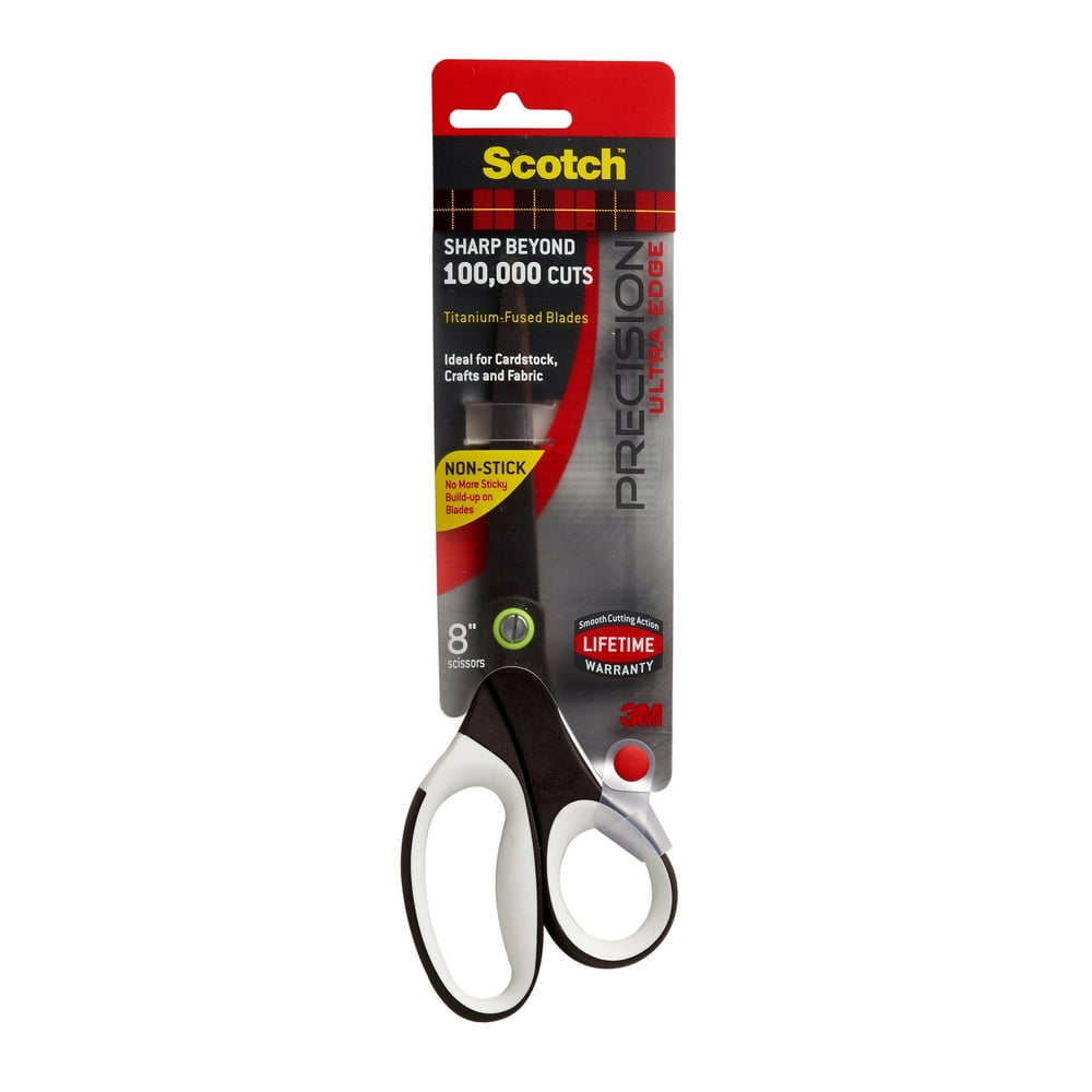Scotch Precision UltraEdge Scissor, 8", Sharp Beyond 100,000 Cuts