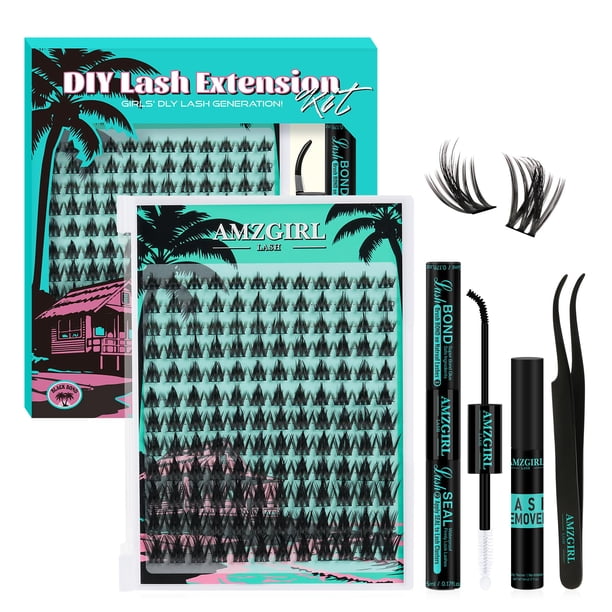 Kit de Extensión de Pestañas AMZGIRL Fairy Lash Clusters 144 piezas