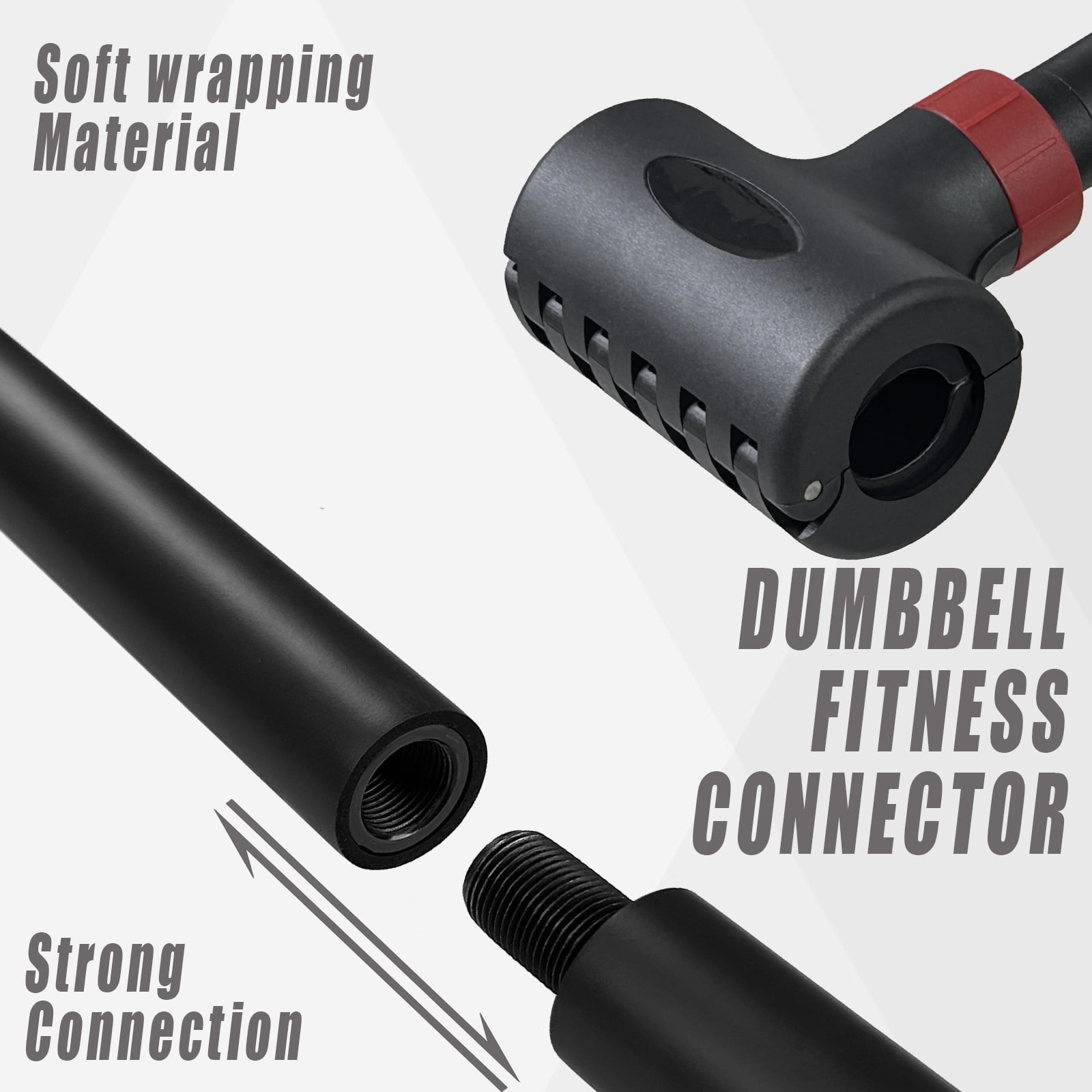 KORIKAHM Dumbbell Barbell Converter Bar, Adjustable Weight Capacitry Bar Convert to Dumbbell Set for Home Gym Strength Training