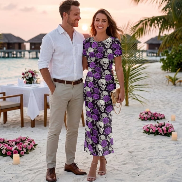 husband wife matching dress party wear Couple Matching Dress Combo Pool Party and Resort Outfit TheStylore