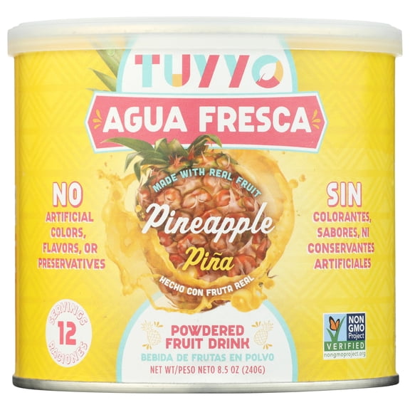 Tuyyo - Natural Pineapple Drink Mix for Refreshing Beverages - 8.5 Oz, Case of 6