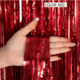 thumbnail image 3 of 2 Pack Red Foil Fringe Door Curtain Door Streamers 8' x 3' by ECC Party Supply, 3 of 7