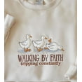 thumbnail image 2 of Embroidered Walking By Faith Tripping Constantly Sweatshirt, Funny Duck Shirt, Christian Shirt, Faith Sweatshirt, Jesus Sweatshirt, 2 of 5