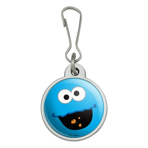 Sesame Street Cookie Monster Face Jacket Handbag Purse Luggage Backpack Zipper Pull Charm