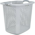 Home Logic XL Lamper Plastic Laundry Basket 2.5 Bushel, Soft Silver